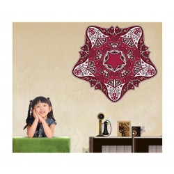 Sticker decorativ Mandala, Roz, 50 cm , 1061STK