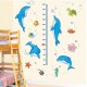 Sticker decorativ, Masuratoare cu Delfini, 160 cm, 773STK