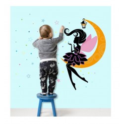 Sticker decorativ, Printesa pe luna, 122 cm, 707STK Sticker decorativ, Printesa pe luna, 122 cm, 707STK