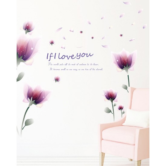 Sticker decorativ, Romantic Flowers, 155 cm, 763STK