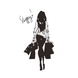 Sticker decorativ, Shopping, 75 cm, 818STK