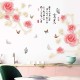 Sticker decorativ, Trandafiri cu fluturi, 160 cm, 753STK