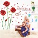Sticker decorativ, Trandafiri rosii, 190 cm, 780STK