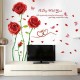 Sticker decorativ, Trandafiri rosii, 190 cm, 780STK