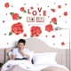 Sticker decorativ, Trandafiri rosii cu 2 rame foto, 120 cm, 793STK