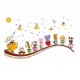 Sticker decorativ, Trenulet cu animale, 130 cm, 800STK Sticker decorativ, Trenulet cu animale, 130 cm, 800STK