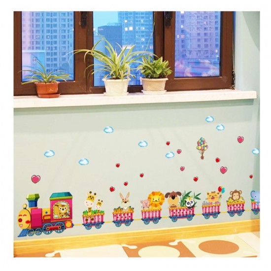 Sticker decorativ, Trenulet cu animale, 158 cm, 716STK Sticker decorativ, Trenulet cu animale, 158 cm, 716STK
