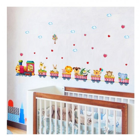 Sticker decorativ, Trenulet cu animale, 158 cm, 716STK Sticker decorativ, Trenulet cu animale, 158 cm, 716STK