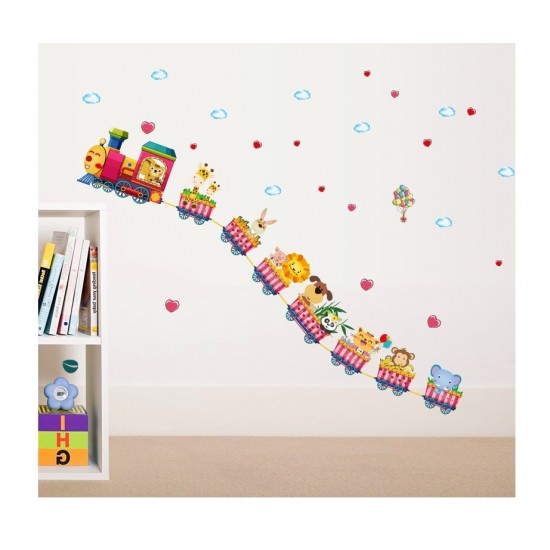 Sticker decorativ, Trenulet cu animale, 158 cm, 716STK Sticker decorativ, Trenulet cu animale, 158 cm, 716STK
