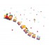Sticker decorativ, Trenulet cu animale, 158 cm, 716STK