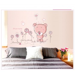 Sticker decorativ, Ursulet, Love you every day, 100 cm, 713STK Sticker decorativ, Ursulet, Love you every day, 100 cm, 713STK
