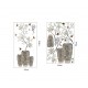 Sticker decorativ, Vaza cu flori, 118 cm, 741STK