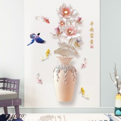 Sticker decorativ, Vaza cu flori, 120 cm, 762STK