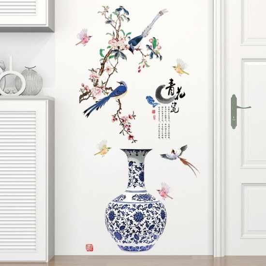 Sticker decorativ, Vaza cu flori, 137 cm, 760STK