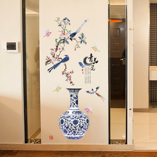 Sticker decorativ, Vaza cu flori, 137 cm, 760STK