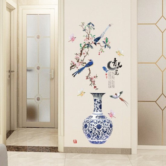 Sticker decorativ, Vaza cu flori, 137 cm, 760STK