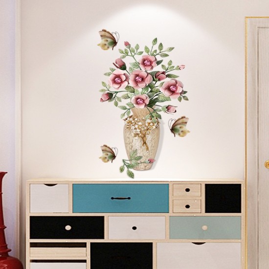 Sticker decorativ, Vaza cu flori, 67 cm, 812STK