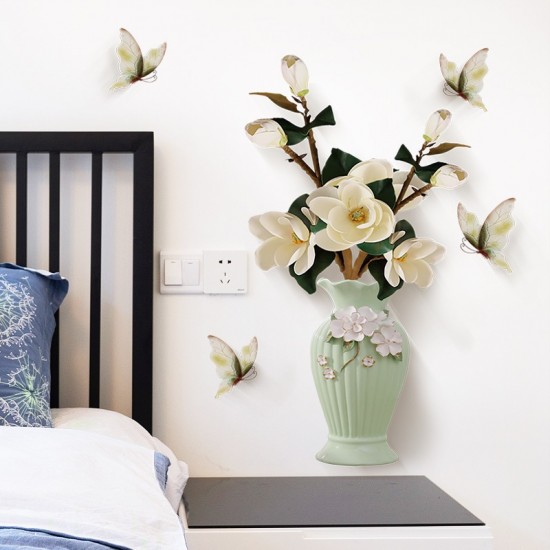 Sticker decorativ, Vaza cu flori, 75 cm, 815STK