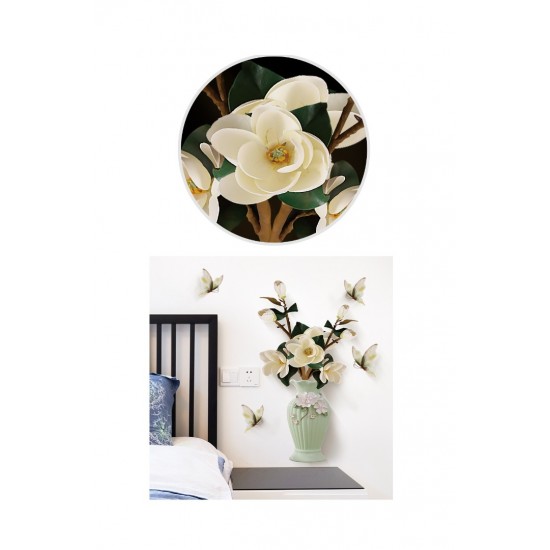 Sticker decorativ, Vaza cu flori, 75 cm, 815STK