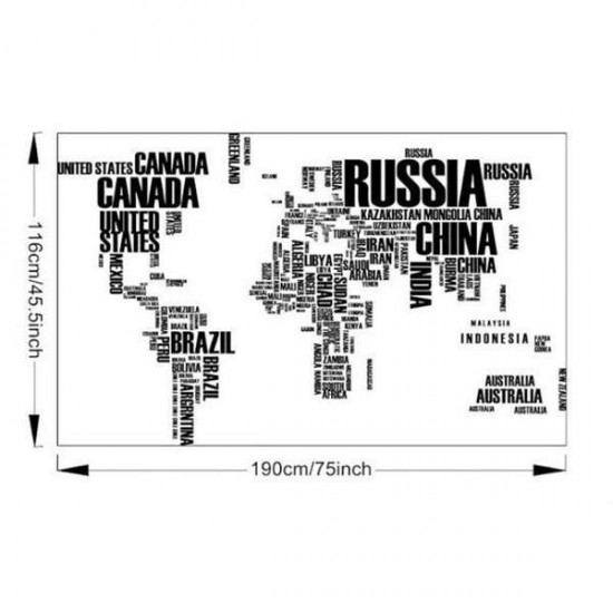 Sticker decorativ, World Map, 190 cm, 757STK