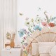 Sticker decorativ cu Flori albastre, 120 cm, 1137STK