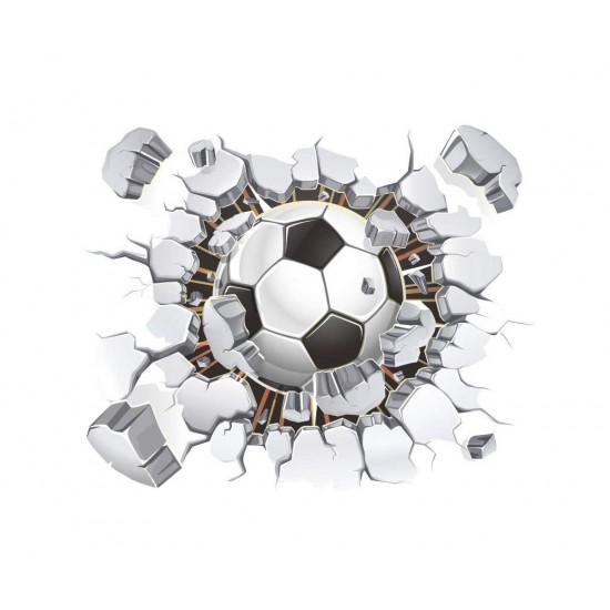 Sticker decorativ cu Fotbal, 60 cm, 1124STK