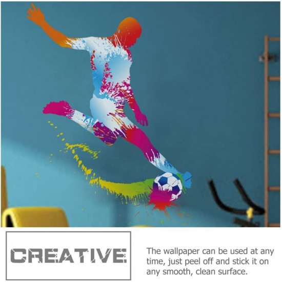 Sticker decorativ cu Fotbal, 80 cm, 1128STK