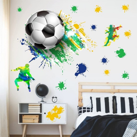 Sticker decorativ cu Fotbal, 90 cm, 1123STK