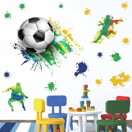 Sticker decorativ cu Fotbal, 90 cm, 1123STK