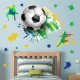 Sticker decorativ cu Fotbal, 90 cm, 1123STK