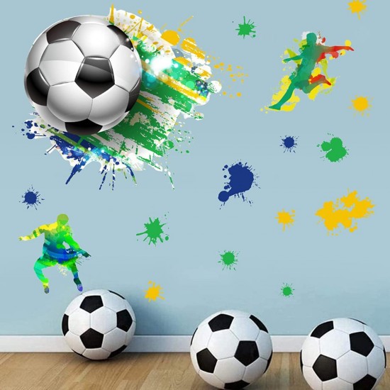 Sticker decorativ cu Fotbal, 90 cm, 1123STK