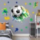 Sticker decorativ cu Fotbal, 90 cm, 1123STK