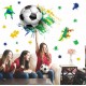 Sticker decorativ cu Fotbal, 90 cm, 1123STK