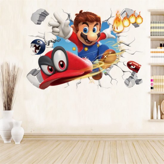 Sticker decorativ cu Mario, 70 cm, 1105STK