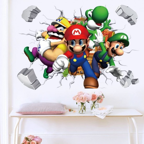 Sticker decorativ cu Mario, 70 cm, 1107STK