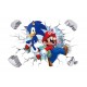 Sticker decorativ cu Mario si Sonic, 60 cm, 1100STK Sticker decorativ cu Mario si Sonic, 60 cm, 1100STK
