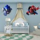 Sticker decorativ cu Sonic si Spiderman, 70 cm, 1116STK