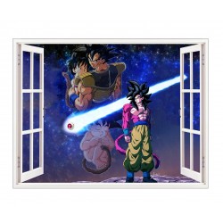Sticker decorativ, fereastra 3D,  Dragon Ball, 85 cm, 1025STK