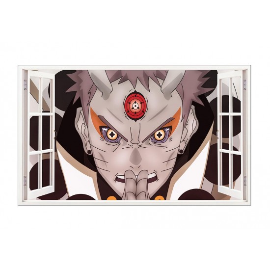 Sticker decorativ, fereastra 3D,  Naruto, 85 cm, 1053STK