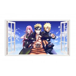 Sticker decorativ, fereastra 3D,  Naruto, 85 cm, 1054TK