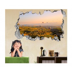 Sticker decorativ, gaura in perete 3D,  Baloane, 85 cm, 173STK-1