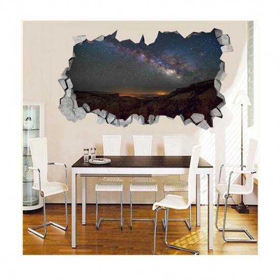 Sticker decorativ, gaura in perete 3D, Cer, 85 cm, 189STK-1 Sticker decorativ, gaura in perete 3D, Cer, 85 cm, 189STK-1