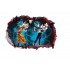Sticker decorativ, gaura in perete 3D,  Dragon Ball, 85 cm, 1019STK