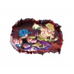 Sticker decorativ, gaura in perete 3D,  Dragon Ball, 85 cm, 1021STK