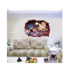 Sticker decorativ, gaura in perete 3D,  Dragon Ball, 85 cm, 1021STK