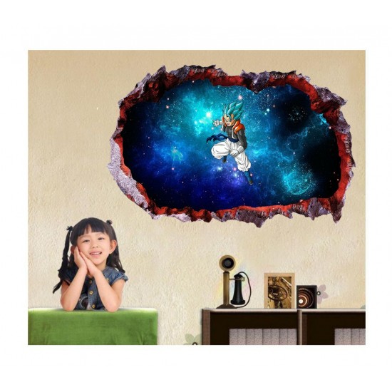 Sticker decorativ, gaura in perete 3D,  Dragon Ball, 85 cm, 1022STK-1