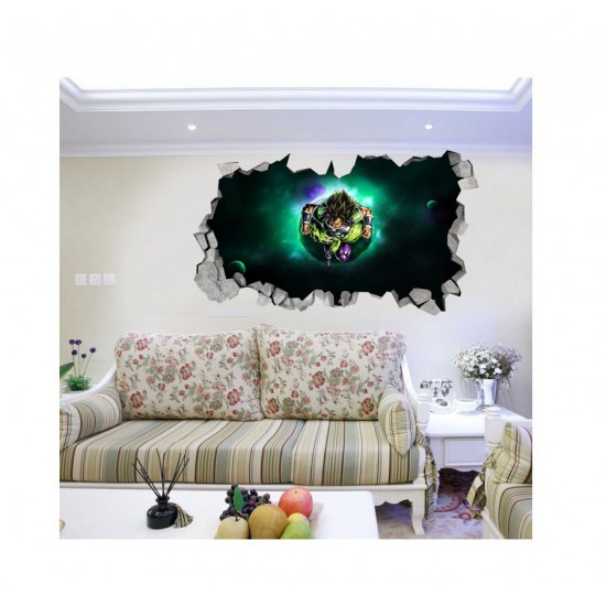 Sticker decorativ, gaura in perete 3D,  Dragon Ball, 85 cm, 1023STK-2