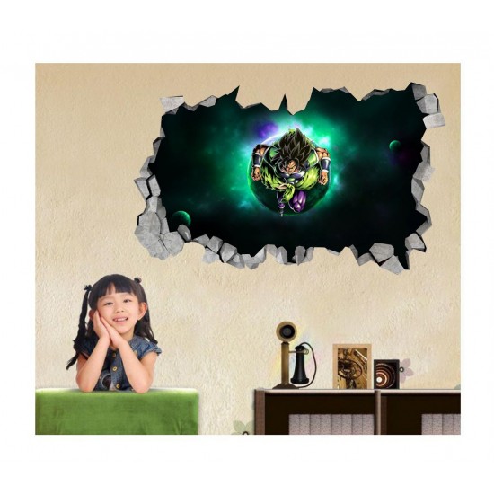 Sticker decorativ, gaura in perete 3D,  Dragon Ball, 85 cm, 1023STK-2