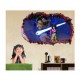 Sticker decorativ, gaura in perete 3D,  Dragon Ball, 85 cm, 1025STK-1