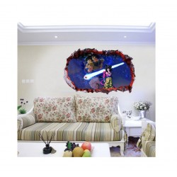Sticker decorativ, gaura in perete 3D,  Dragon Ball, 85 cm, 1025STK-1